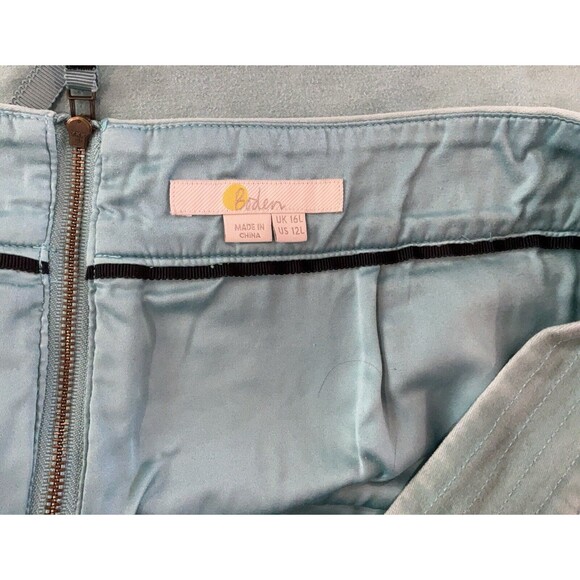 Boden Imogen High Waisted Mini Skirt Size 12L Blue/green - Picture 3 of 6